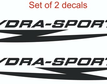 HYDRA SPORTS BOAT LOGO DECALS STICKERS 36" X 2.6" 2pcs - Foto 2