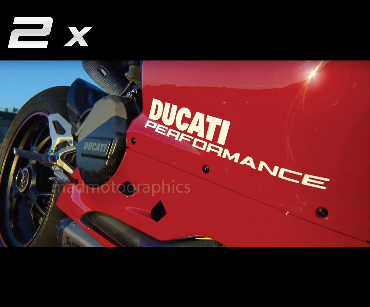 Ducati prestatiestickers stickers motorfiets vinyl kuip zijpaneel 959 panigale v4 corse silver