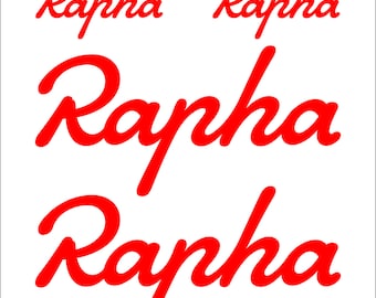 4x Rapha decals stickers set voor frame vinyl graphics mtb bmx racefiets buis nieuw