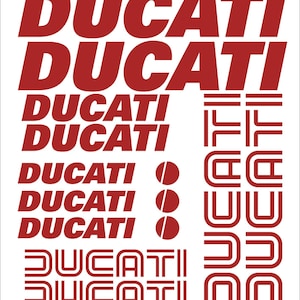 11x Ducati stickers decals for helmet or motorcycle fuel tank fairing bike.