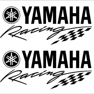 2 stuks Yamaha Racing logo stickers stickers voor motorfiets kuip brandstoftank autoruit bumper laptop en meer