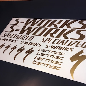 S-works Specialized matte gold decals Stickers Bicycle Frame Cycling road bike