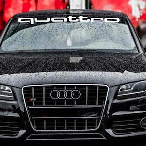 Quattro decal sticker for windshield windows car vinyl graphics