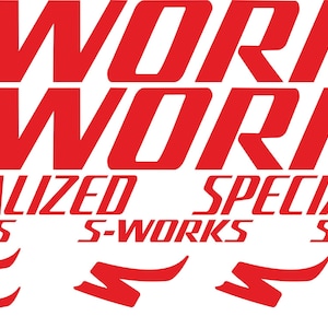 S-works decals stickers iridescent chrome specialized frame vinyl bike oil slick