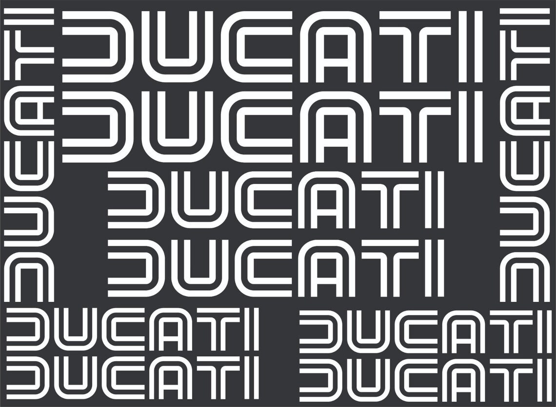 10pcs kit Retro Ducati stickers decals for bike Helmet fuel tanks motorcycle fender belly pan car windows