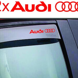 2pcs Audi wind deflector decals stickers emblem new PREMIUM hq racing oem tt a4 a6 a3