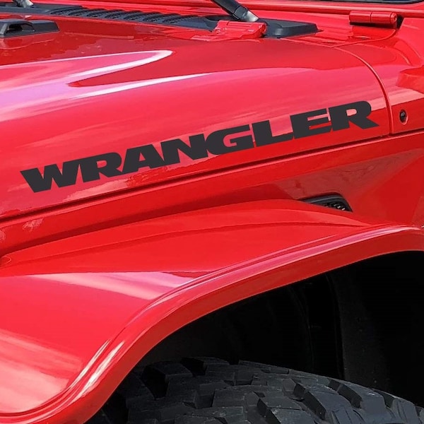 Zwei Wrangler Aufkleber für Motorhaube, Fenster, Stoßstange oder mehr