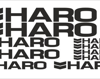 Haro stickers stickers voor frame vinyl graphics fiets mtb road zwart rood wit bmx iriserend chroom olievlek