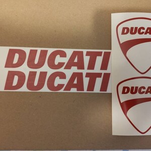Pegatinas con el logotipo de Ducati para cascos de motocicletas, tanques de combustible, protectores de cárter y ventanas de automóviles