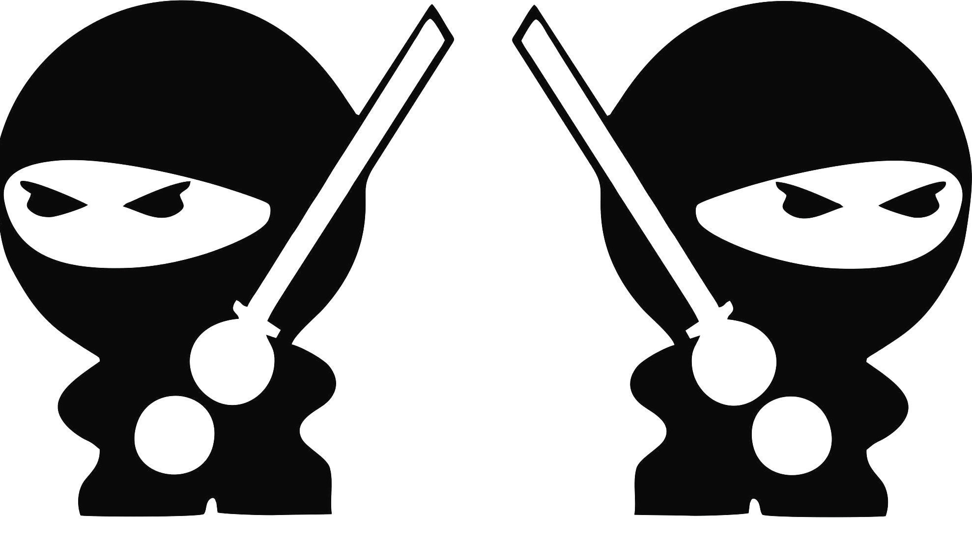 Two Ninja Decal Sticker Vinyl for Your Bike Fuel Tank Fairing Car ...