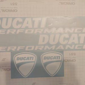 Ducati performance decals stickers motorcycle bike vinyl fairing side panel 959 panigale v4 corse silver