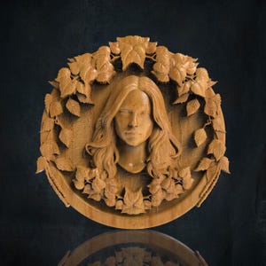 Beauty Girl 3D STL Model for CNC Router, Artcam, Vetric, Engraver, Relief, Carving, Cut 3D,  Stl File For Cnc Router, Wall Decor