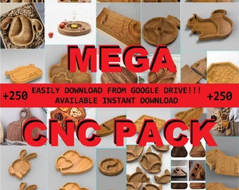 250+ Cnc Tray Cut Files | Dxf Dwg Eps Svg Stl | Cnc Router Woodworking File Pack | Kitchen Tray Vector Designs