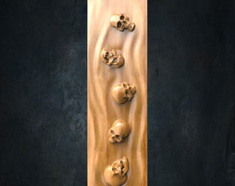 Swimming Skulls 3D CNC Router Files, 3d stl file, vectric,aspire,easel, cnc cut files, 2.5d files Alligator, Wave, Panel, Table, Decor