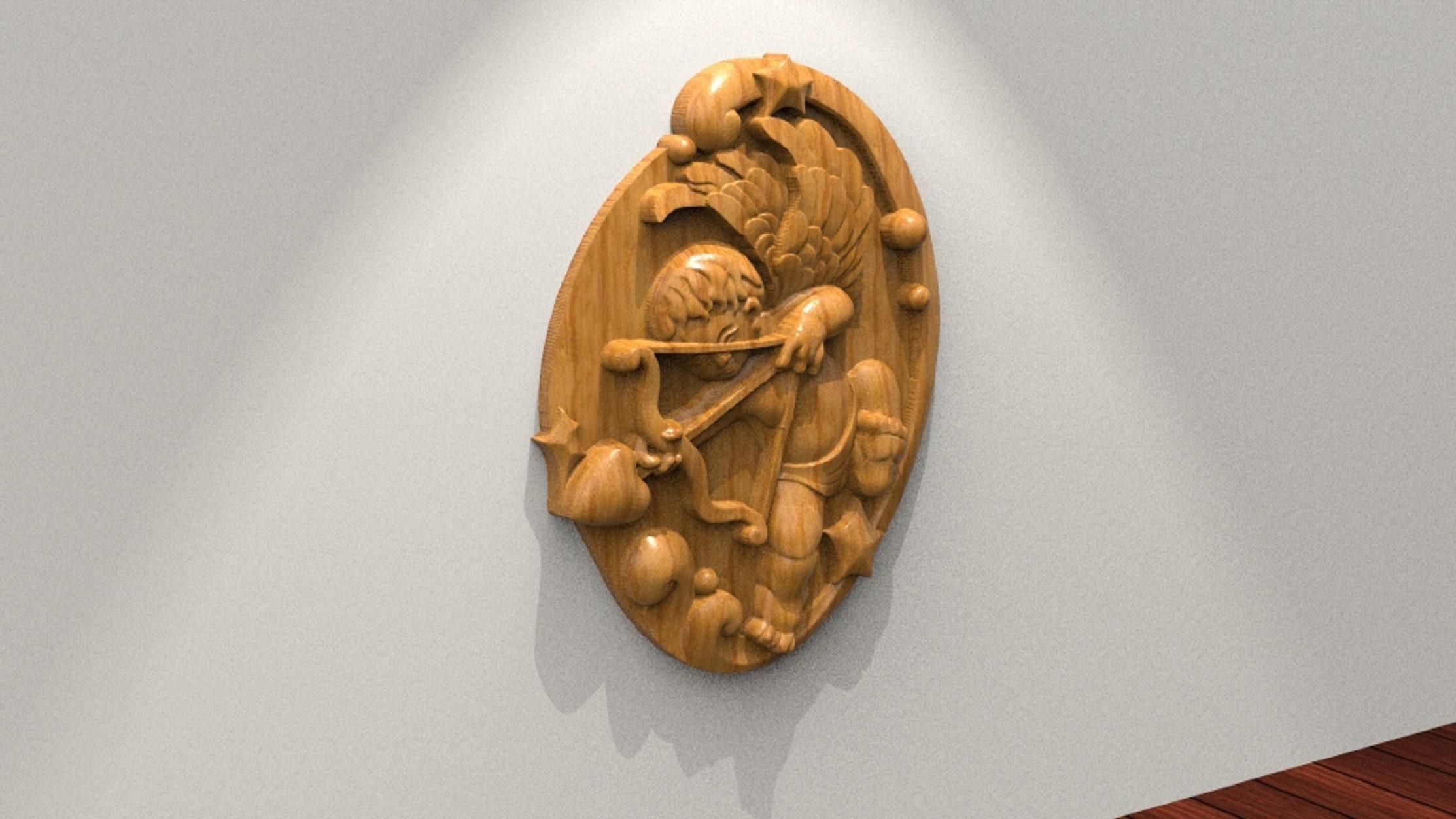 Eros Love Angel 3D STL Model for CNC Router, Artcam, Vetric, Engraver ...