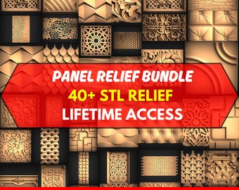 40+ CNC Tested STL Rosette Files Pack - Huge Decorative Relief Bundle for CNC Router, Laser & 3D Printing Designs