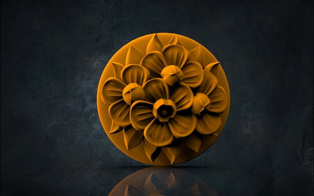 Flowers 3D STL Model for CNC Router, Artcam, Vetric, Engraver, Relief ...