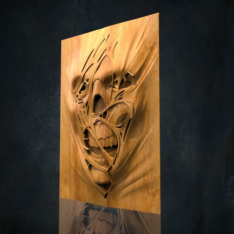 Zombie Skull 3D STL Model for CNC Router, Artcam, Vetric, Engraver ...