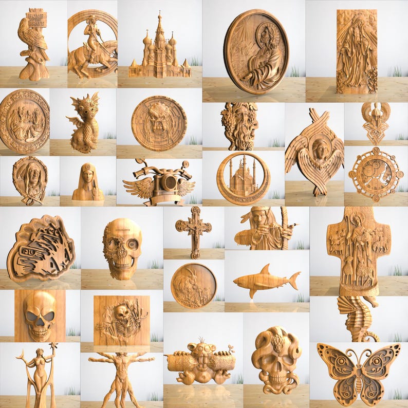 Cnc Router Relief Files Mega Bundle, +8500 Pcs Wall Decor, Stl File for ...