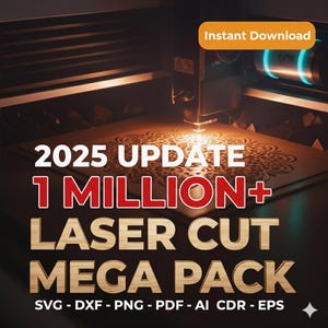 Pacchetto Laser Cut Ultimate, oltre 1.000.000 di file di design 3D e 2D, modelli di taglio laser, file di taglio CNC, Svg Dxf Eps Png Cdr, pacchetto di taglio