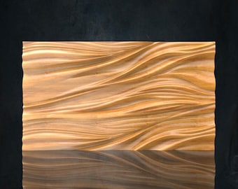 Modern 3D Wave Wall Panel STL – Decorative Relief File for Interior Design 3D STL Wall Panel for CNC Wood Carving, Stl File For Cnc Router