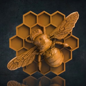 Bee 3D STL Model for CNC Router, Artcam, Vetric, Engraver, Relief, Carving, Cut 3D,  Stl File For Cnc Router