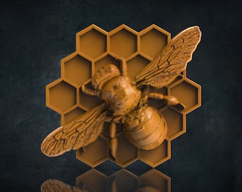 Bee 3D STL Model for CNC Router, Artcam, Vetric, Engraver, Relief, Carving, Cut 3D,  Stl File For Cnc Router