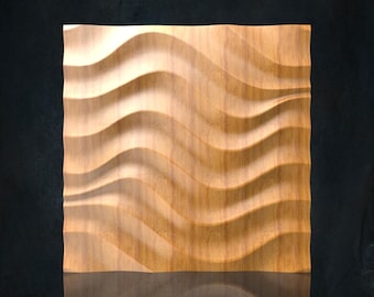 Modern 3D golfwandpaneel STL – Decoratief reliëfbestand voor interieurontwerp, 3D STL-wandpaneel voor CNC-houtsnijwerk, STL-bestand voor CNC-frees.