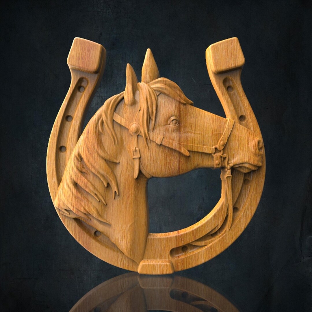 Horse Head 3D CNC Router Files, Animals Stl File, Vectric,aspire,easel ...