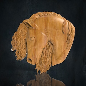 Horse Head Animal 3D CNC Router Files, 3d stl file, Bird Cnc Relief, vectric, aspire, easel, cnc cut files, 2.5d files owl 3d model