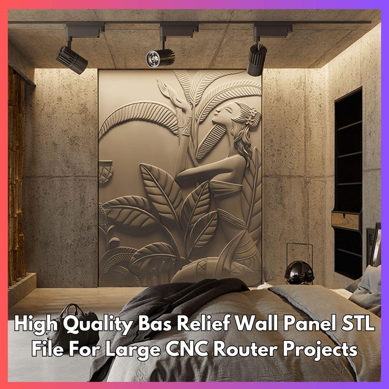 Wall Panel 3D STL Model for CNC Router, Bas Relief Cnc Files, Artcam ...
