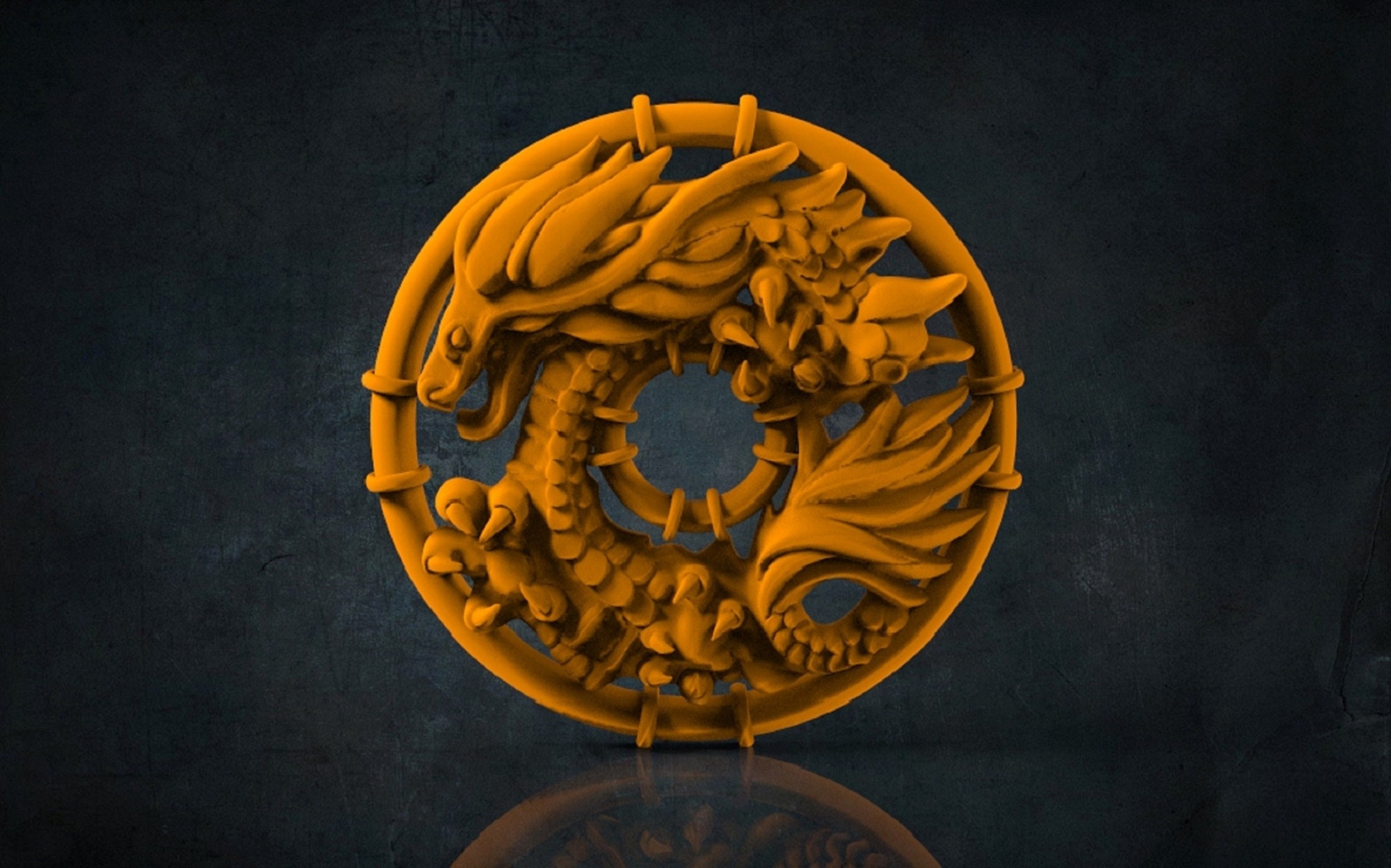 Dragon 3D STL Model for CNC Router, Artcam, Vetric, Engraver, Relief ...