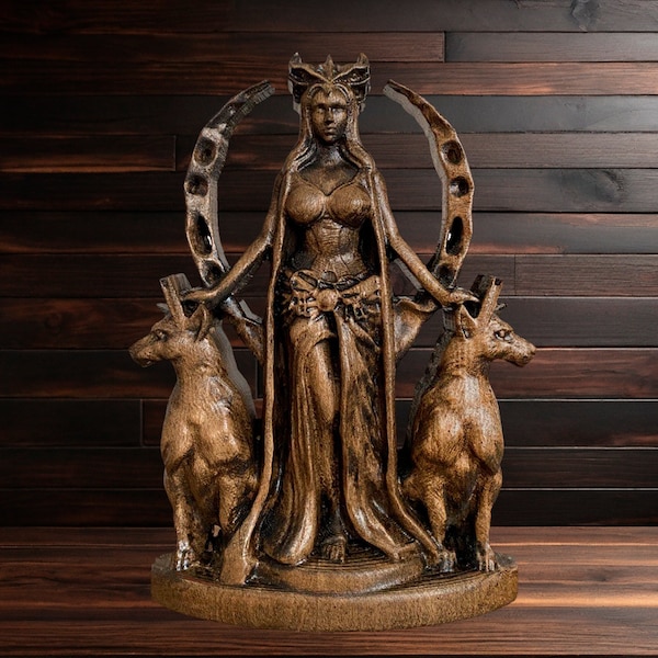 Hecate Statue Greek Goddess Hexe for Pagan Home Altar Statue Hecate Key Hekate Statue Ancient Greek Goddess Hekate Mini Altar Statue Wiccan