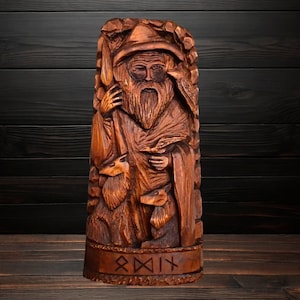 Odin Norse God Figure Wotan Statue Odin Statue Allfather Statue Pagan Altar Norse Pagan Norse Gods Viking Statue Scandinavian Pantheon Decor