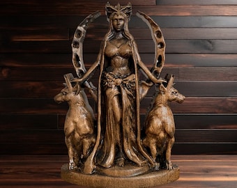 Hecate Statue Greek Goddess Hexe for Pagan Home Altar Statue Hecate Key Hekate Statue Ancient Greek Goddess Hekate Mini Altar Statue Wiccan