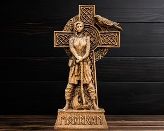 Morrigan Morrigu Statue War and Fate Goddess Irish Goddess Pagan Wiccan Wicca Altar Druid Witches Gaelic Celtic Morrigan Celtic Goddess Gift