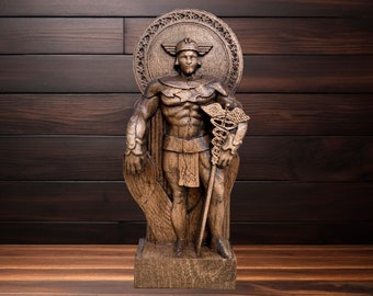 Hermes Estatua griega Escultura griega Mitología griega Arte Griego antiguo Escultura griega antigua Dios griego antiguo Tallado en madera Escultura romana