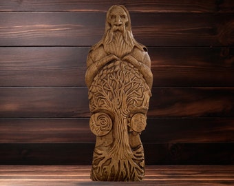 Rod Slavic God Statue Slavic Pantheon Pagan God Slavic Altar Rod God Wood Statue Slavic God Hand Carved Wooden Slavic Pantheon Pagan Altar