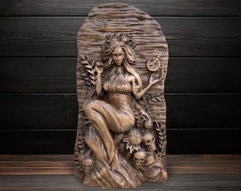 Persephone Statue Ancient Greek Goddess Persephone Altar Statue Persephone With Skull Greek Statue Wicca Pagan Witches Altar Kore Proserpina
