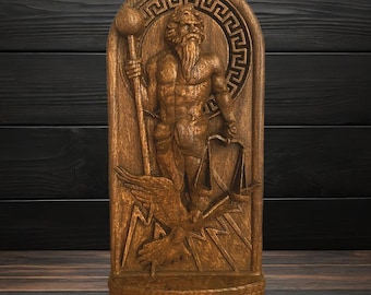 ゼウス像 ローマ 木星神 古代ギリシャ神話 ブロンズ 高さ 17.2 cm/6.8