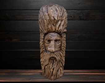 Forrest Stump Wood Tree Face Whimsical Forest Faces Unique Wood Art Tree Face Figurine Tree Hugger Wood Spirit Sculpture Funny Face Statue