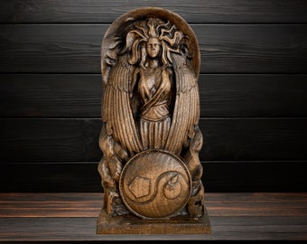 Eris Statue Greek Mythology Eris Statue Wooden Statue Goddess Altar Eris Greek Goddess Pagan Altar Greek Mythology Art Greek God Greek Altar