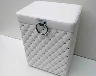 Style white Laundry Bin Bathroom Laundry Organizer Laundry Hamper Basket Laundry for Dirty Clothes Home Storage