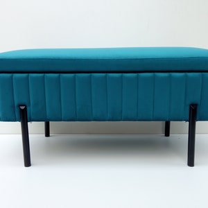 Bench Pouf Upholstered Furniture Handmade Pouffe Hallway Seat LOFT KLARA
