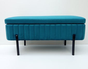 Bench  Pouf Upholstered Furniture Handmade Pouffe Hallway Seat LOFT KLARA