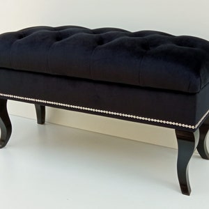 Chesterfield bench, bedroom bench, bed bench, upholstered bench,, deeply quilted, HANDMADE, shoe bench