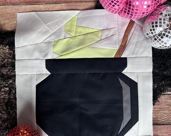 Cauldron Concoctions Foundation Paper Piecing Quilt Block Pattern