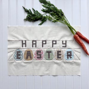Happy Easter Egg Foundation Paper Piecing Quilt Block Pattern