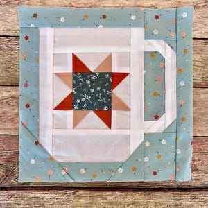 Kram i en mugg Foundation Paper Piecing Quilt Block Mönster