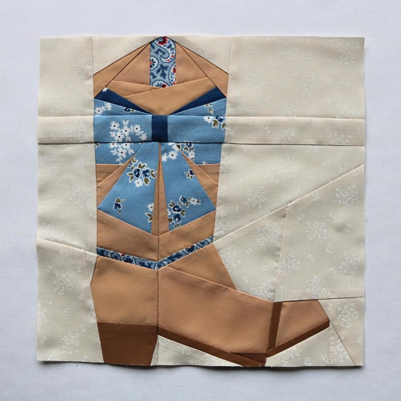 Bow-tiful Boot Foundation Paper Piecing Quilt Block Pattern - Etsy